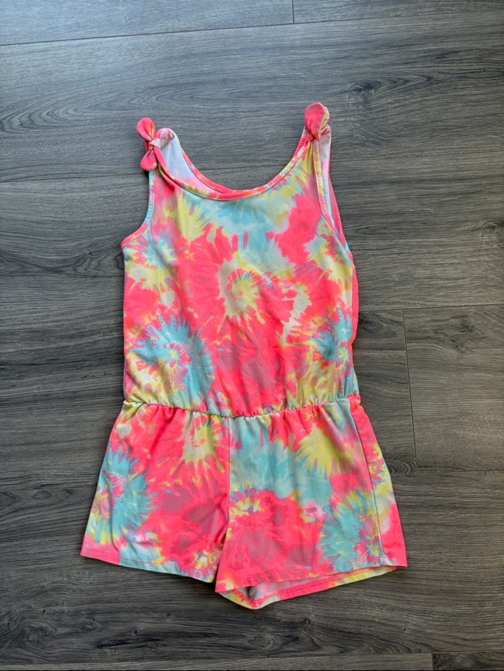 Epic Threads Tie-Dye Pink Blue Yellow Kids Romper